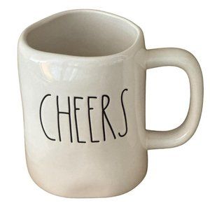 Rae Dunn Mug Cheers Farmhouse Style Minimalist Design Rustic Decor Coffee Cup